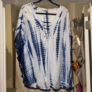Blue Island Top / Swim Cover